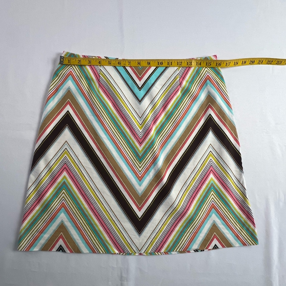Trina Turk Colorful Stripe Linen Cotton Spandex Summer Vacation Pencil Skirt - Picture 5 of 11